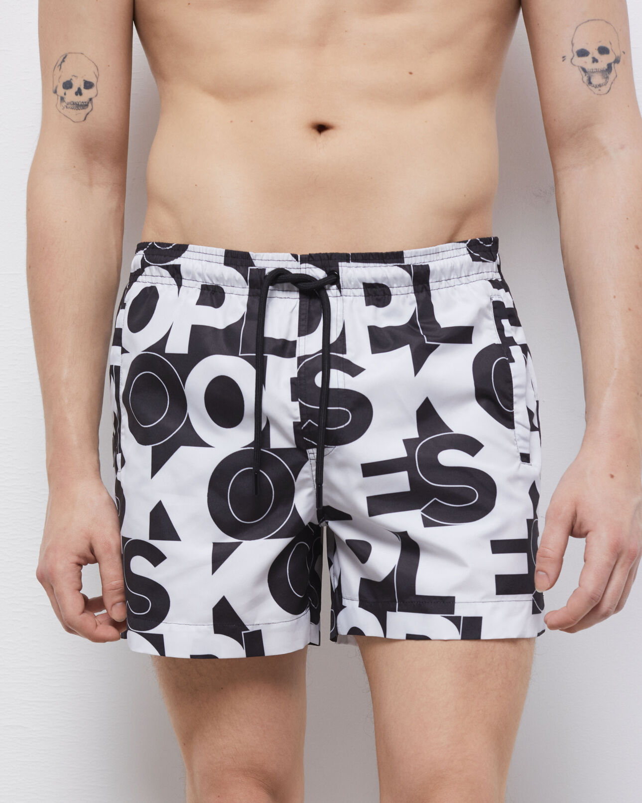 The Kooples HOMME BLACK short de bain logo