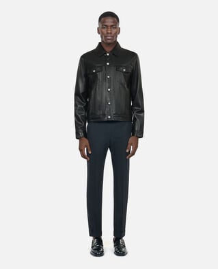 The Kooples H BLACK black leather jacket