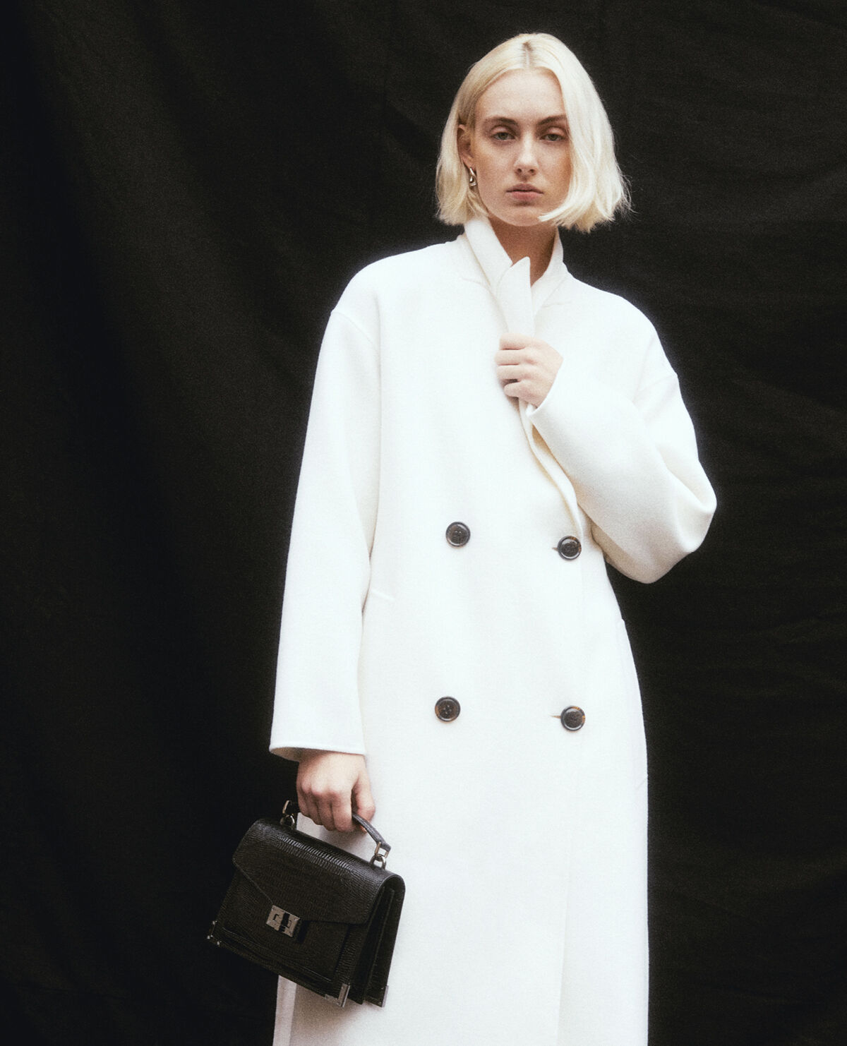 Manteau laine cru double face oversize The Kooples