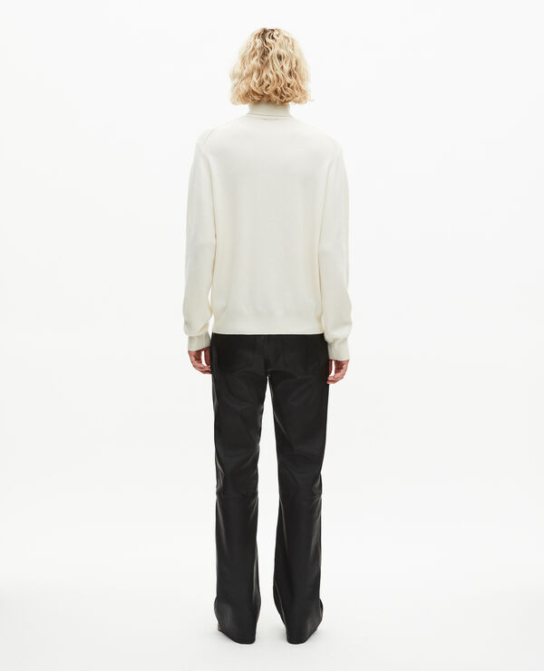 The Kooples HOMME ECRU pull col roulé en cachemire écru