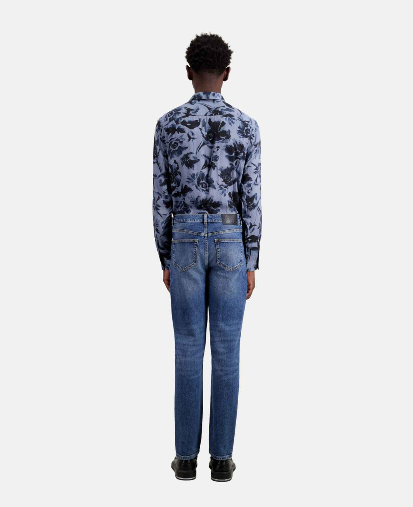 The Kooples MEN BLUE DENIM slim dark blue jeans