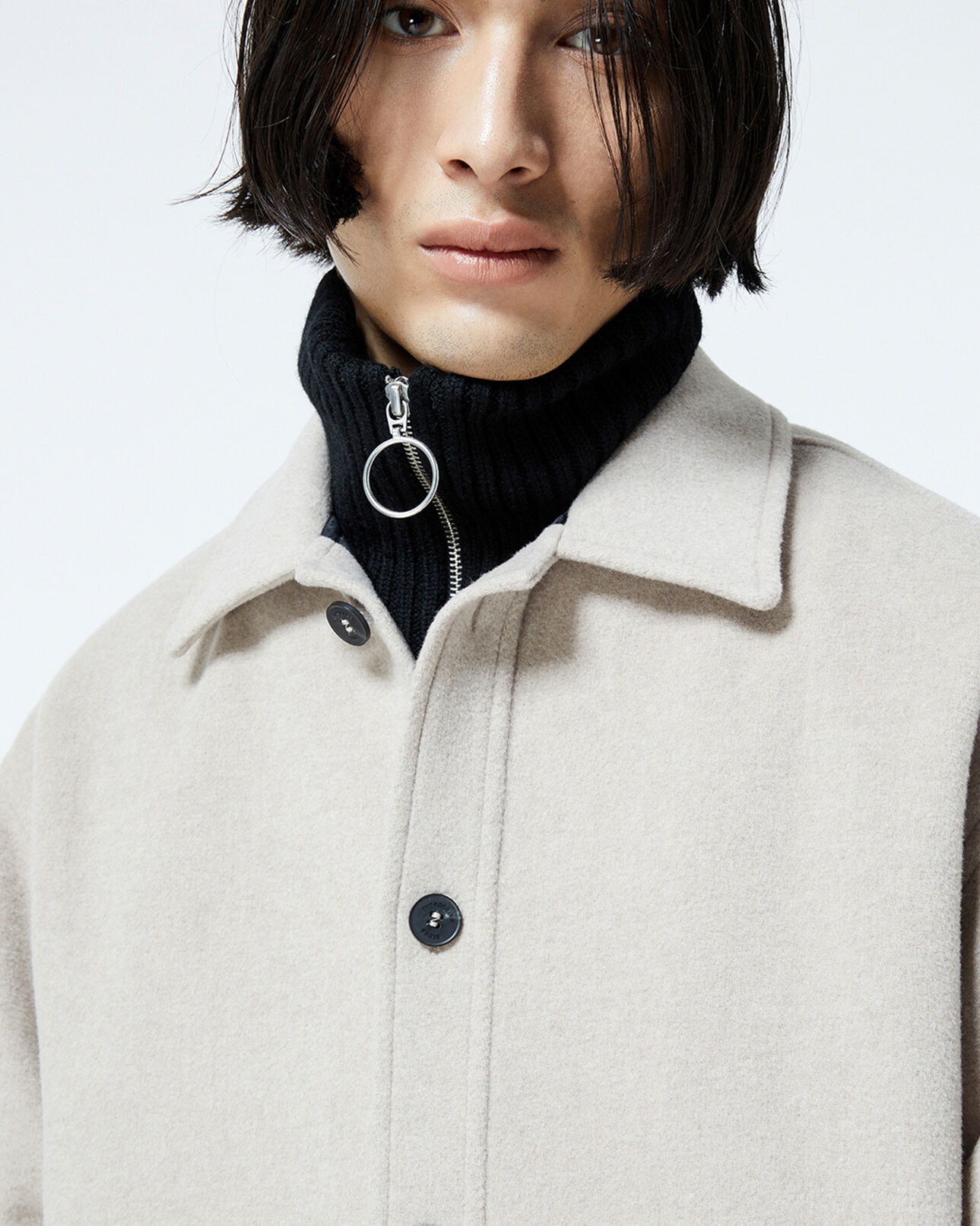 The Kooples MEN BEIGE beige overshirt