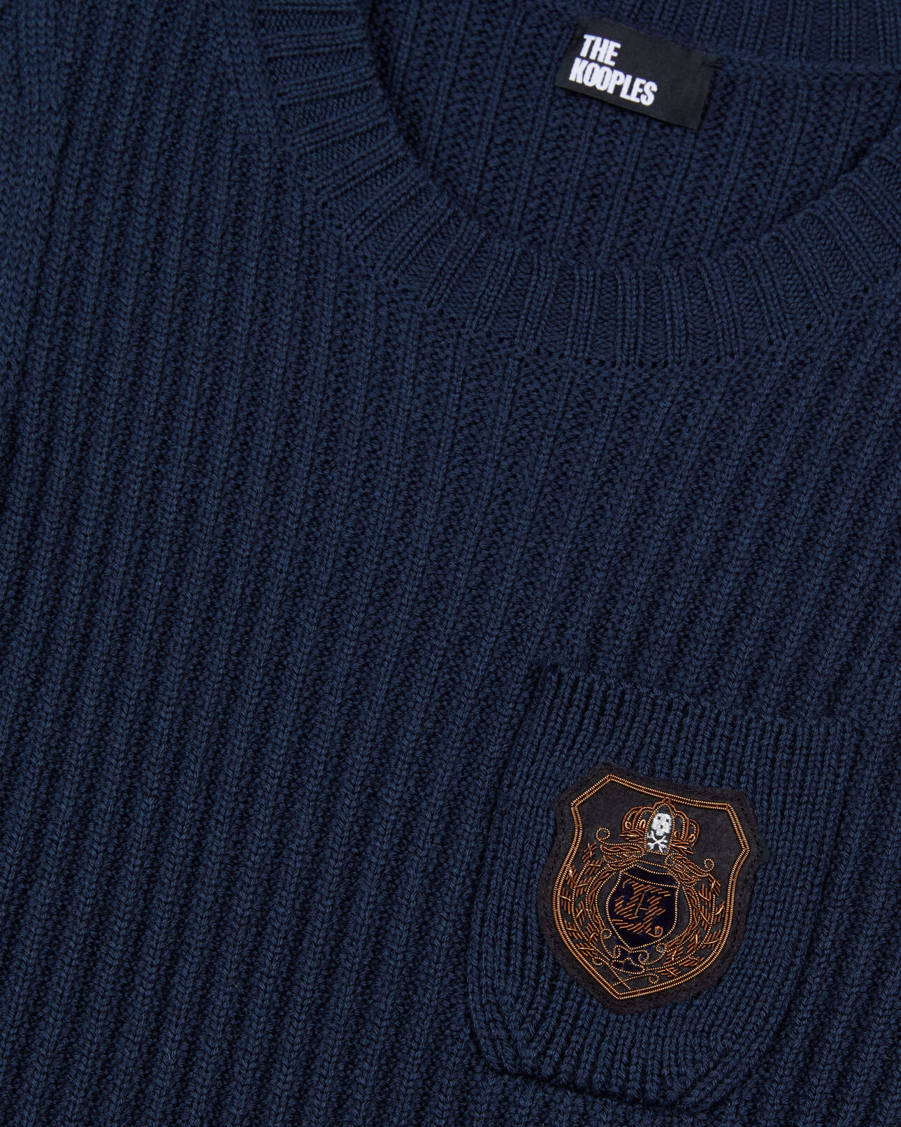 The Kooples WOMEN DARK BLUE navy blue knitted short dress 