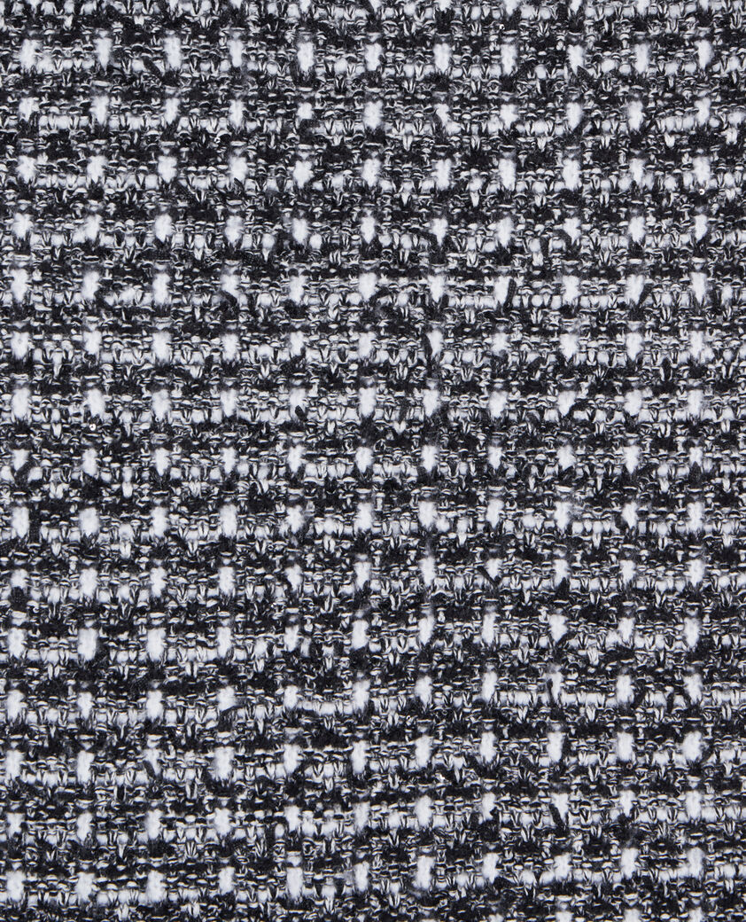 The Kooples WOMEN BLACK / WHITE sequinned black and white tweed scarf