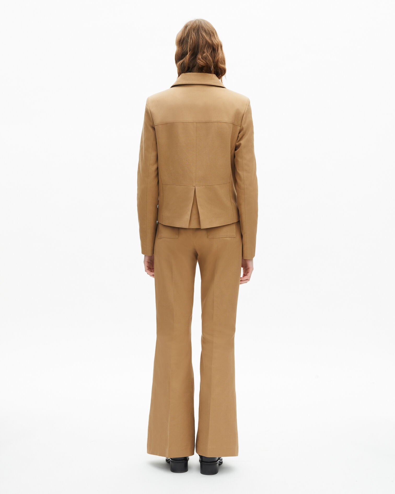 Veste courte en coton et lin beige, BEIGE, hi-res image number null