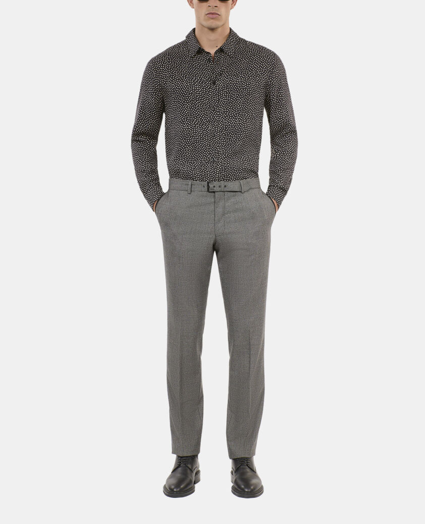 The Kooples HOMME BLACK WHITE chemise imprimé cœurs noir et blanc