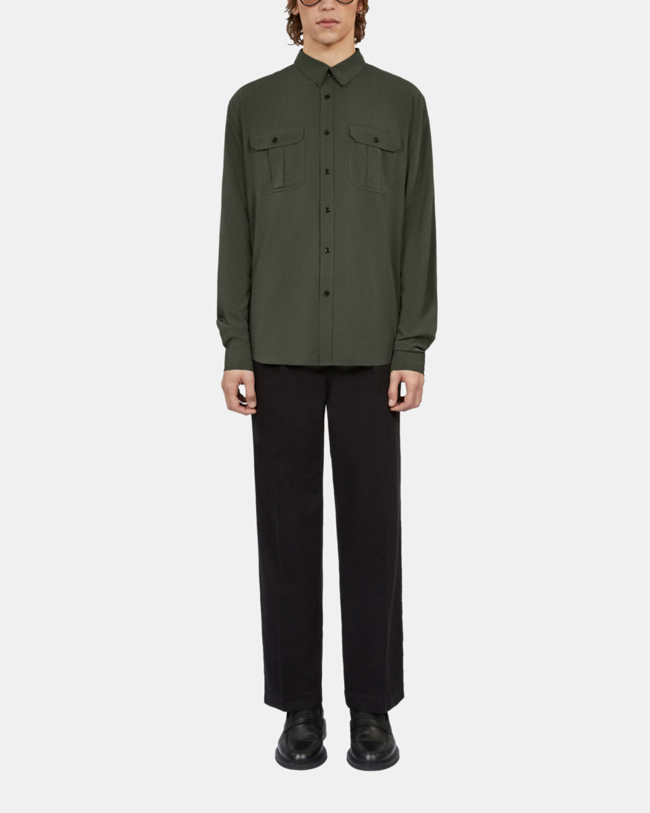 The Kooples MEN KAKI khaki shirt