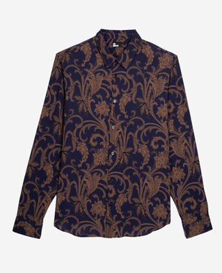 The Kooples H NAVY / BROWN printed shirt