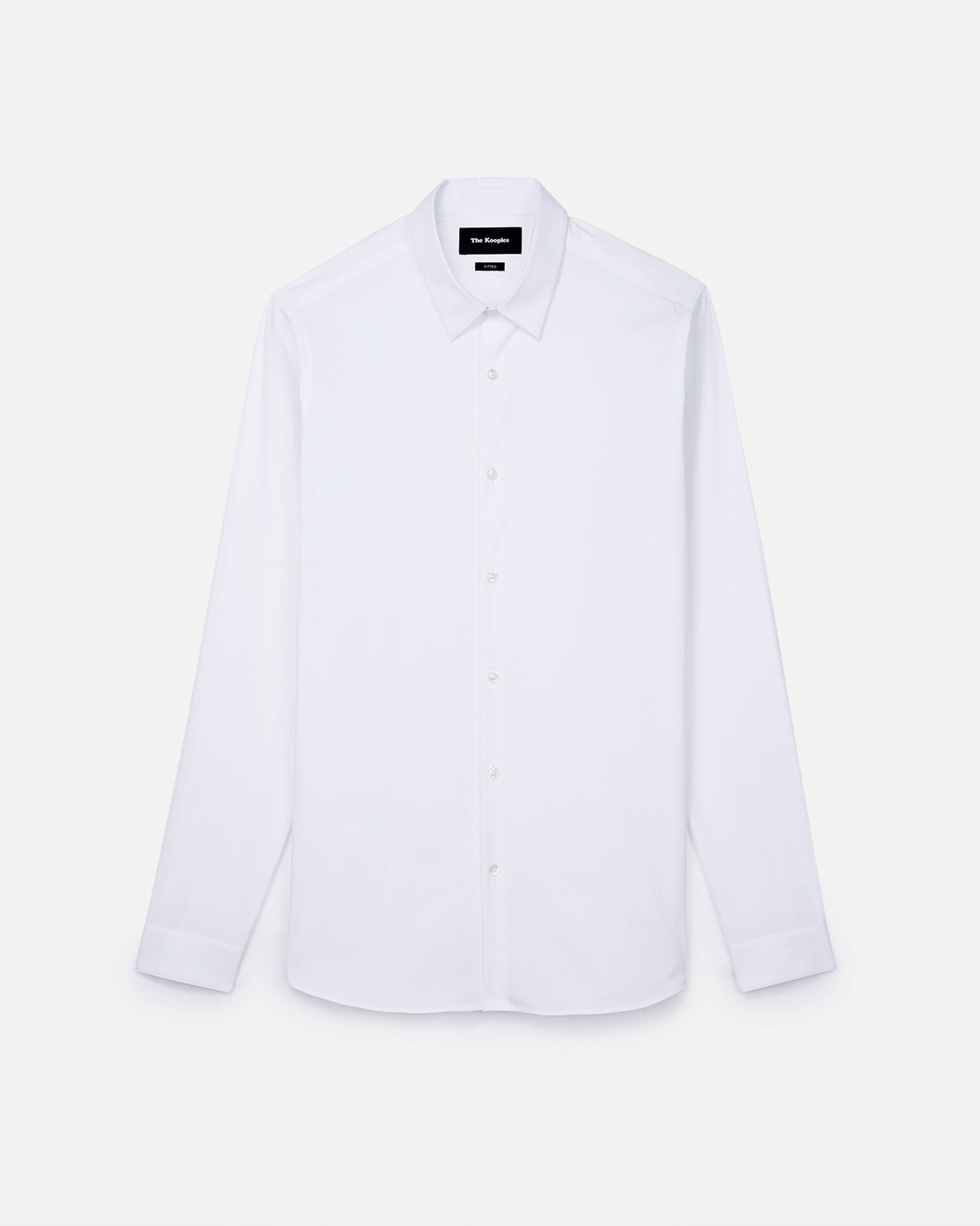 White poplin formal shirt, WHITE, hi-res image number null