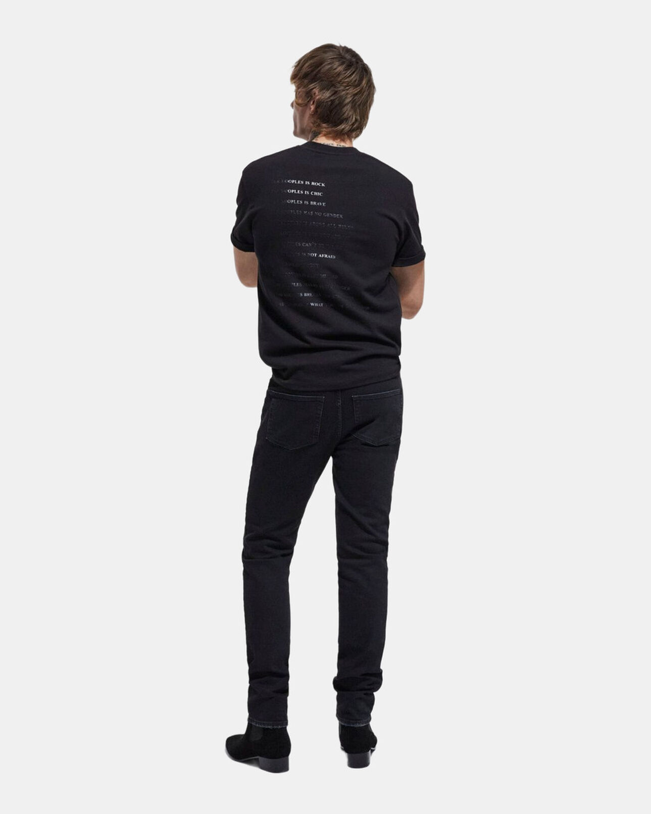 The Kooples MEN BLACK black and leopard print what is t-shirt