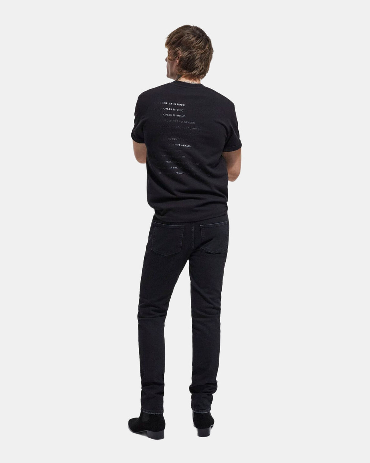 Black and leopard print what is T-shirt, BLACK, hi-res image number null