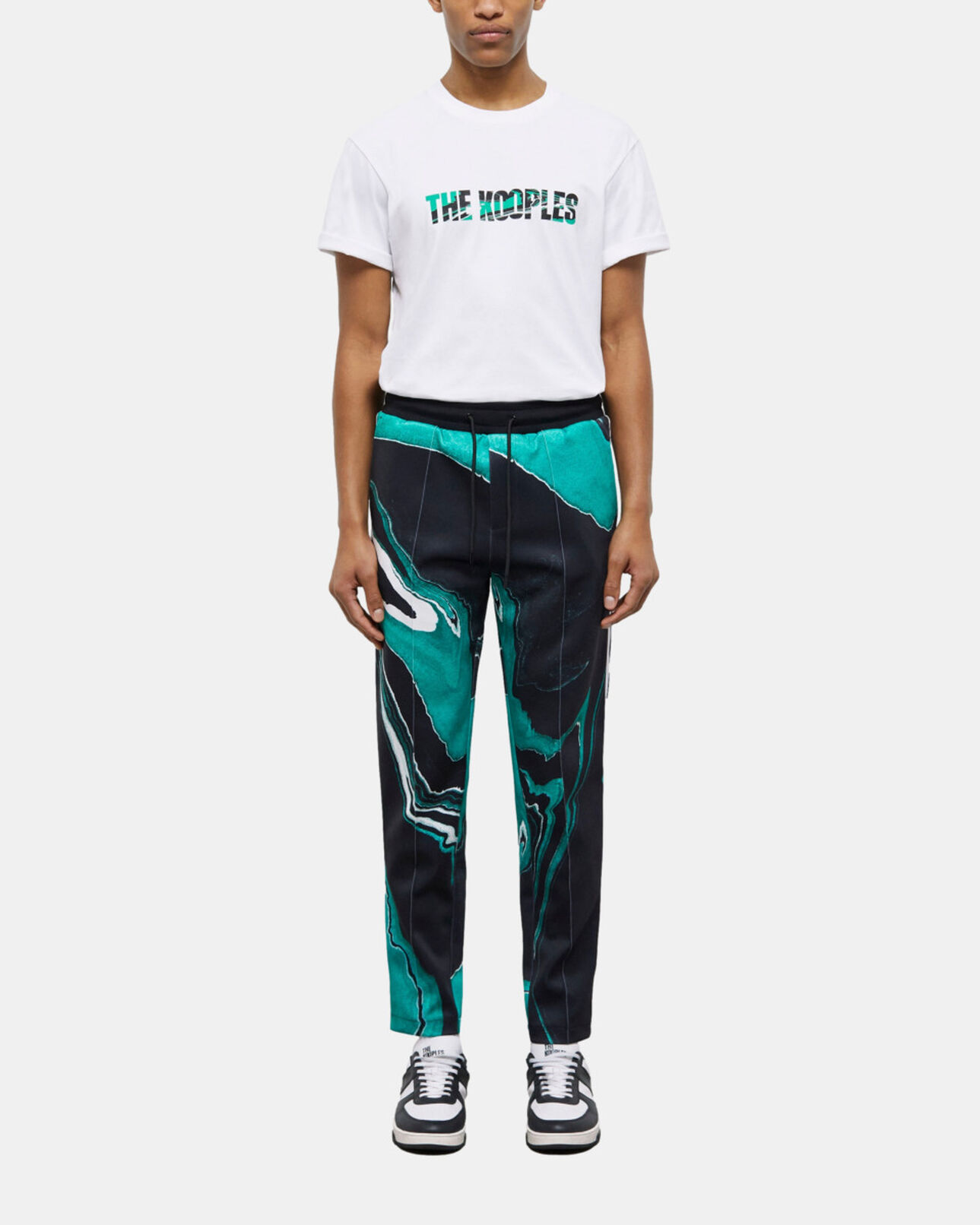 The Kooples HOMME BLACK / GREEN jogging imprimé
