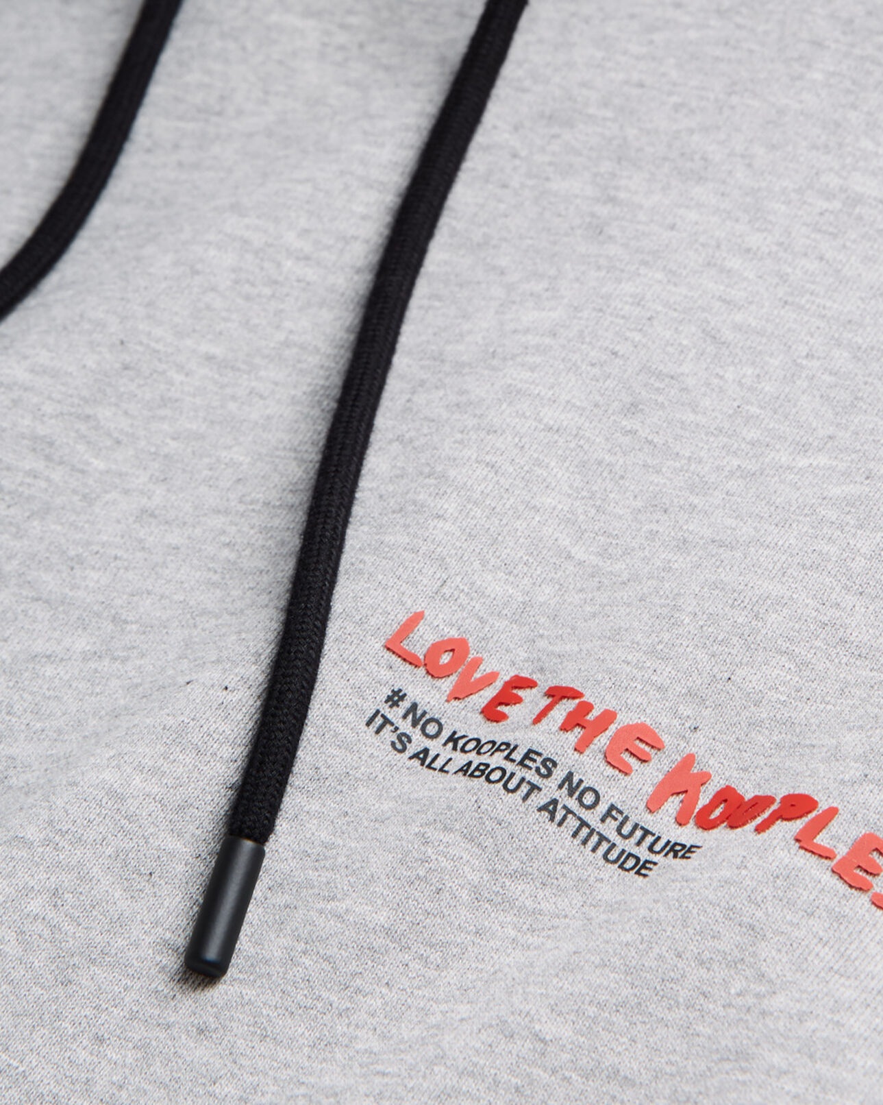 The Kooples H GREY MELANGE i love kooples gray sweatshirt