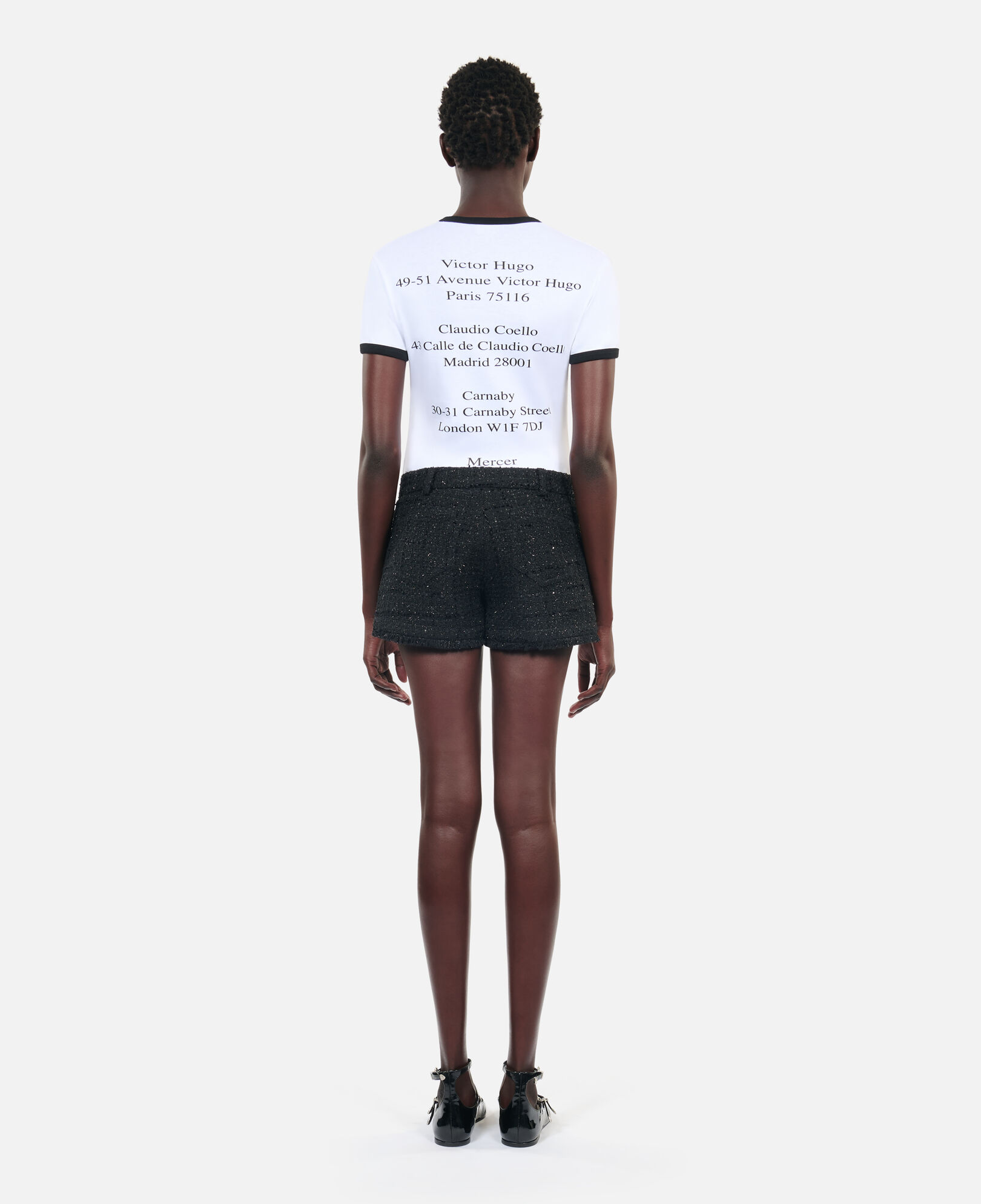 The Kooples DAMEN BLACK schwarze shorts aus tweed