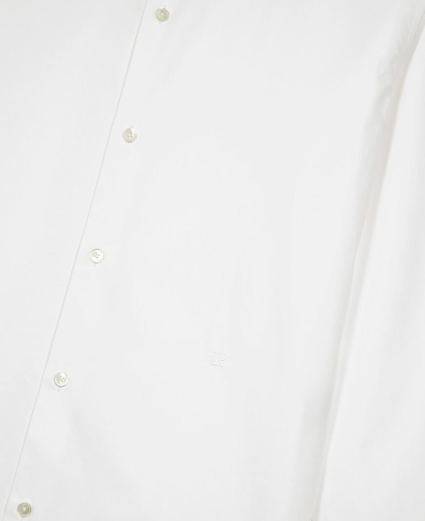The Kooples MEN WHITE white formal shirt with officer collar