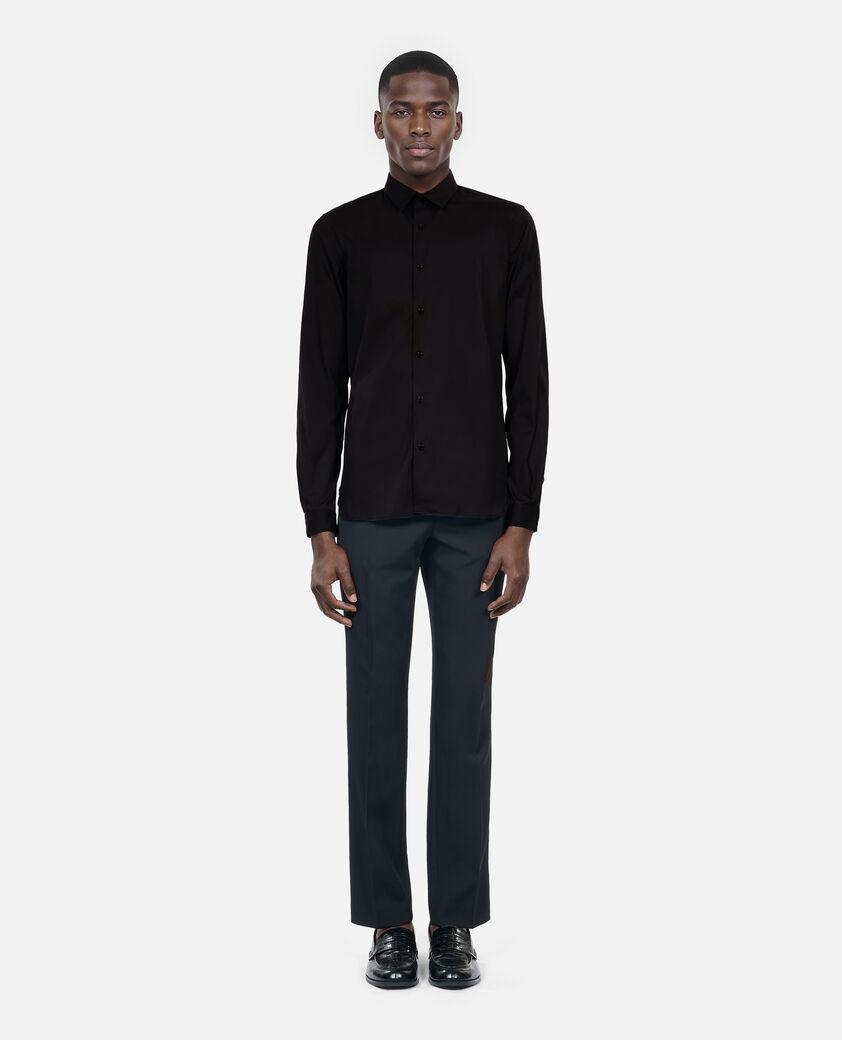 The Kooples HERREN BLACK schwarzes hemd aus popeline