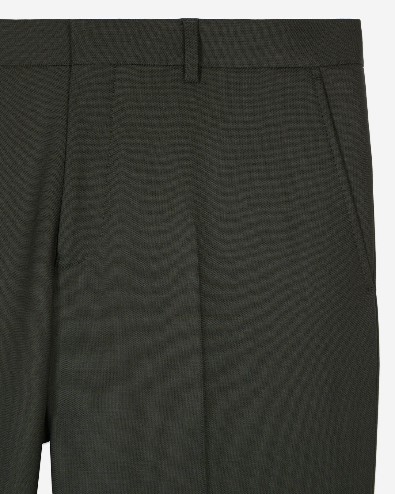 The Kooples MEN KAKI khaki wool suit trousers fitted trousers