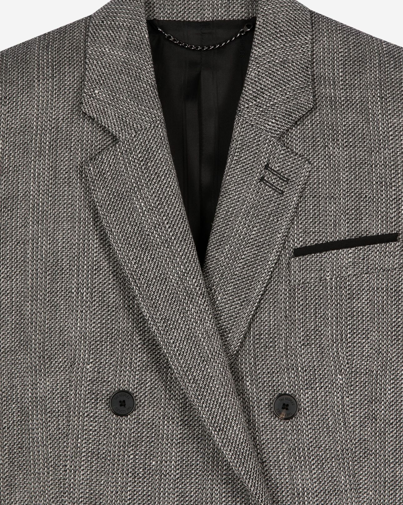 The Kooples WOMEN GREY grey wool and linen suit jacket