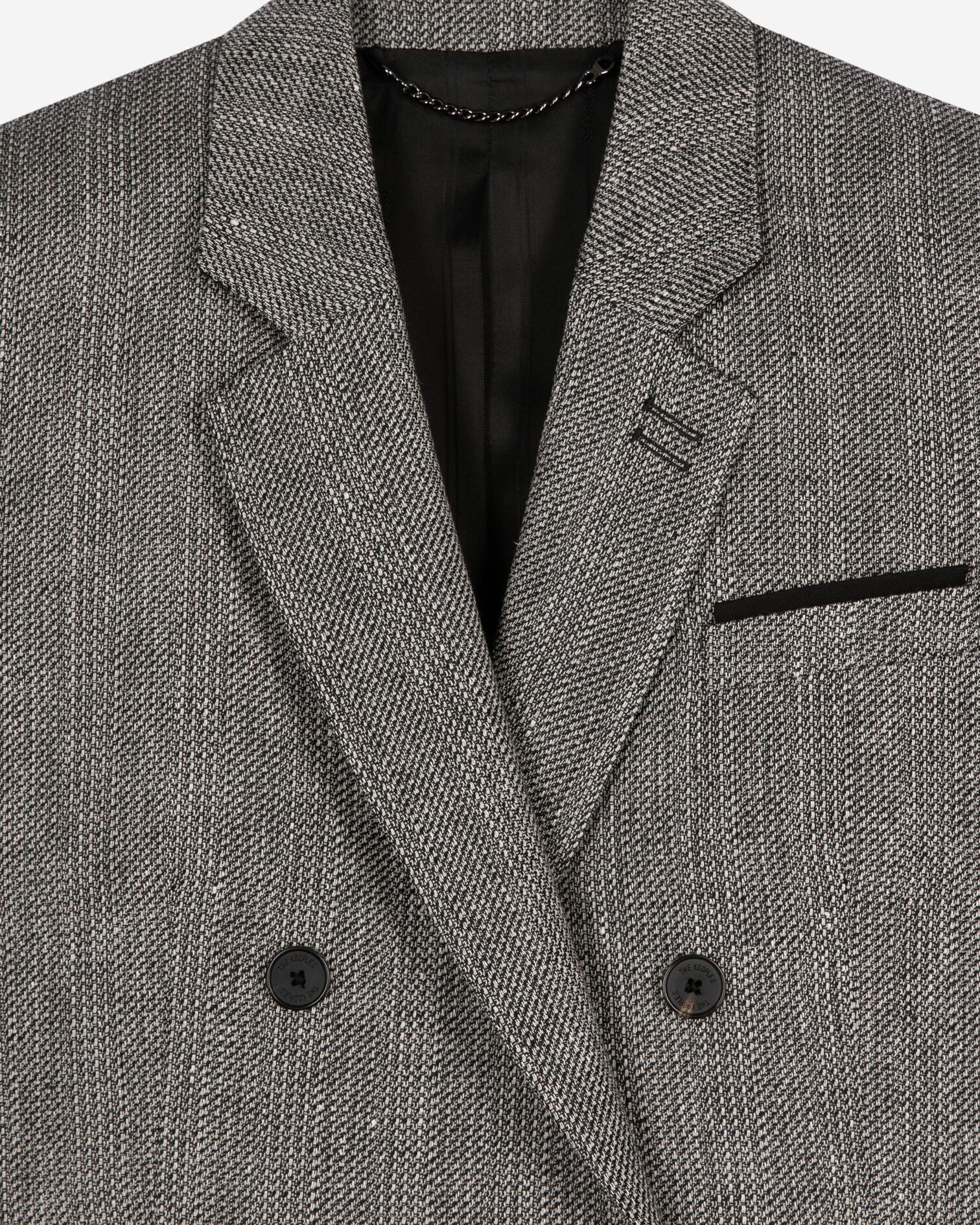 Grey wool and linen suit jacket, GREY, hi-res image number null