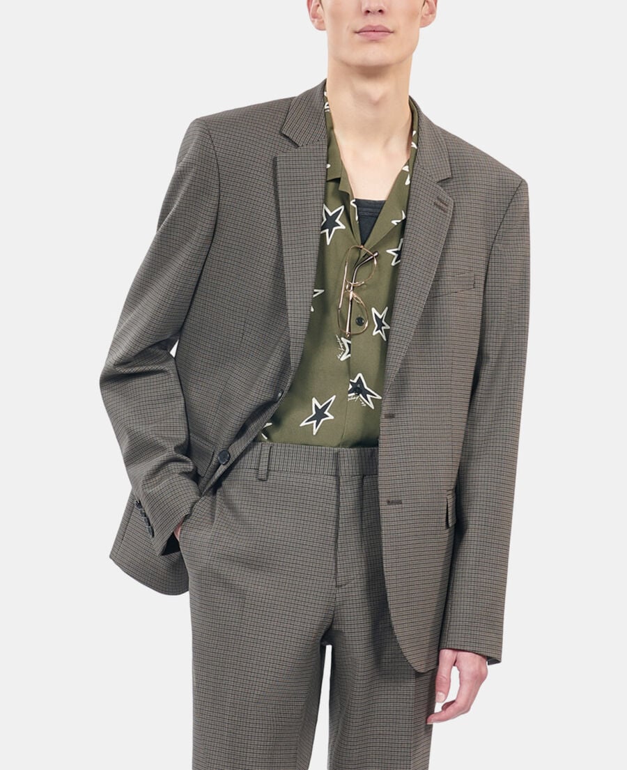 The Kooples H BROWN brown wool suit jacket