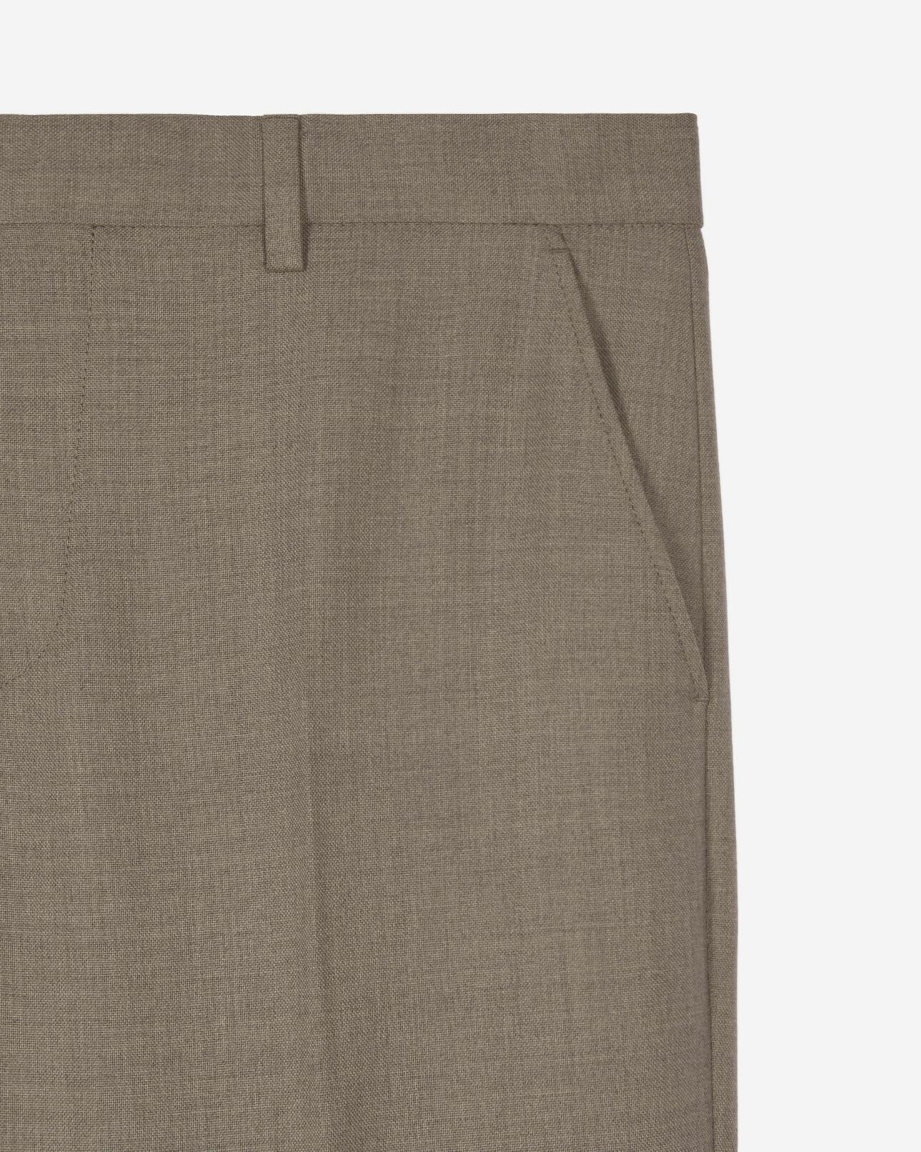 The Kooples MEN BEIGE MELANGE beige wool suit pants