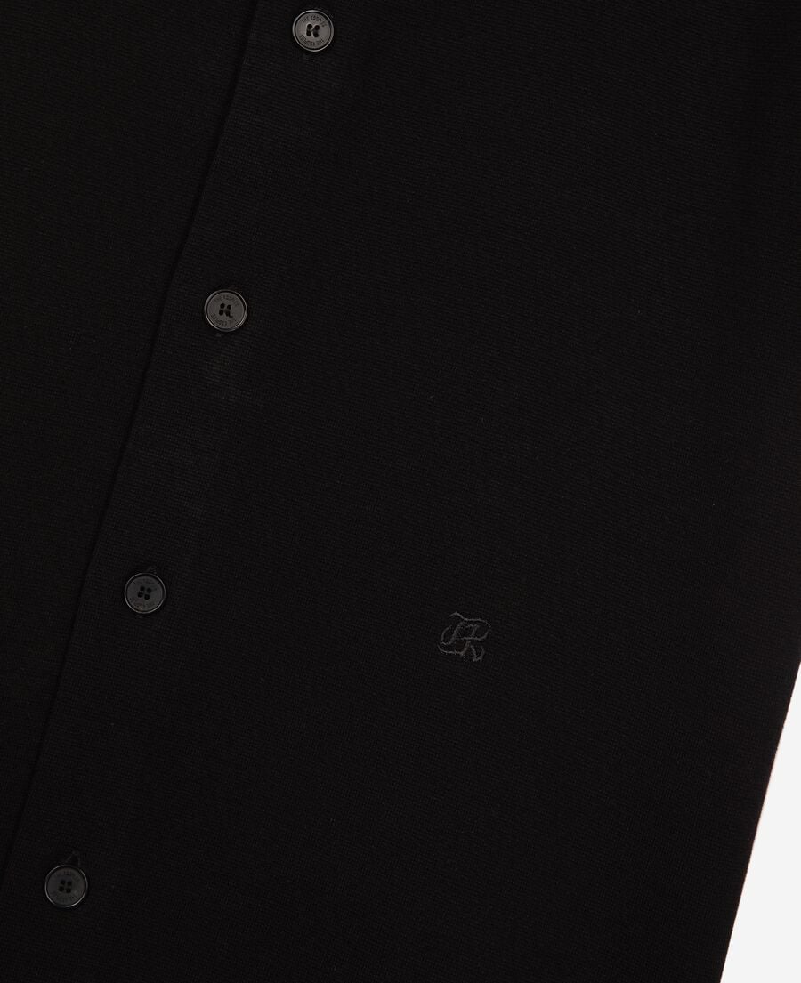 The Kooples H BLACK black mesh short-sleeve shirt