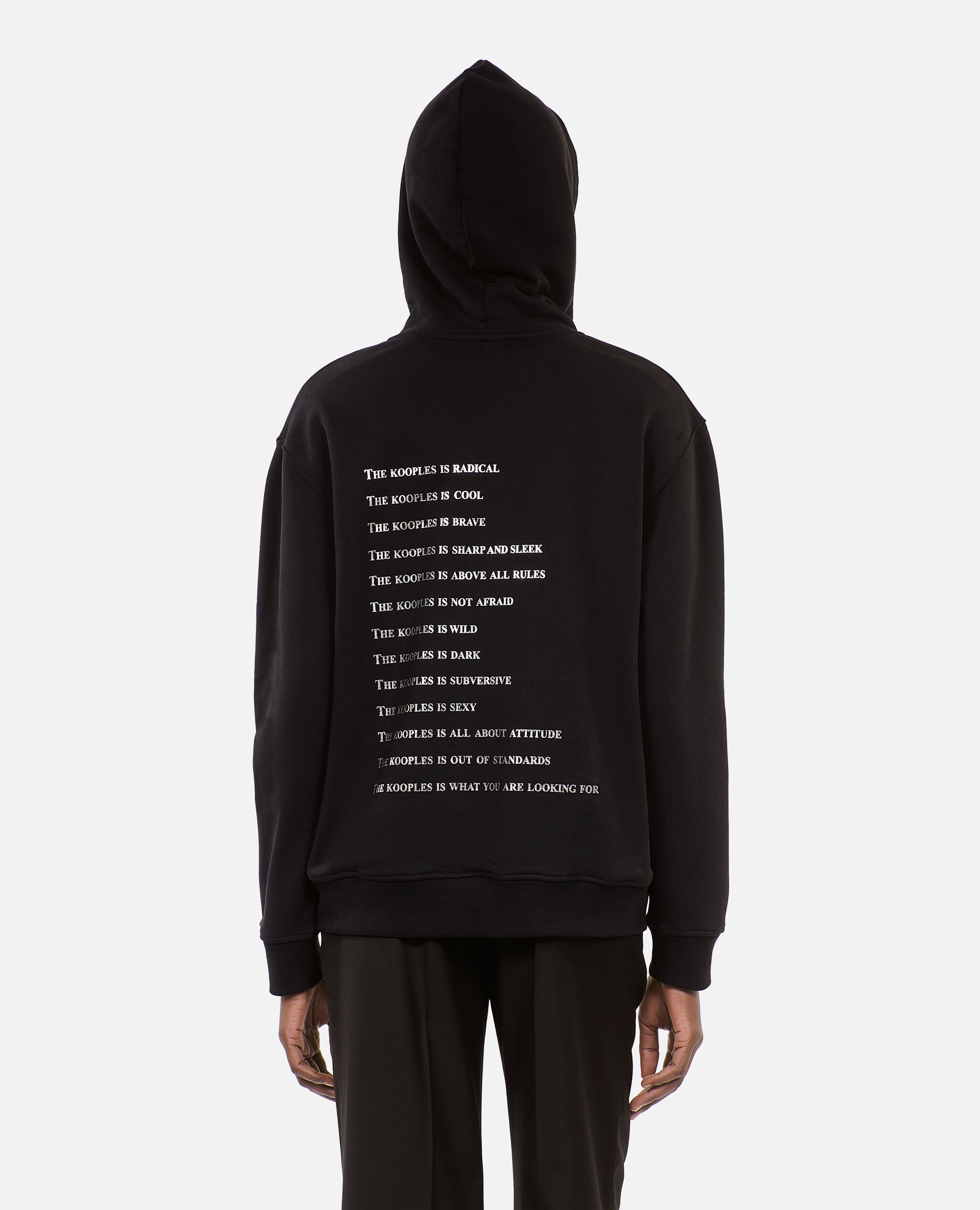 Black hoodie hot sale with rhinestones