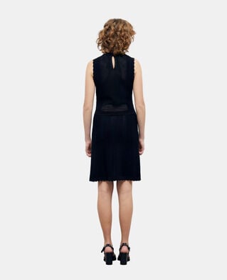 The Kooples FEMME BLACK robe courte noire en maille