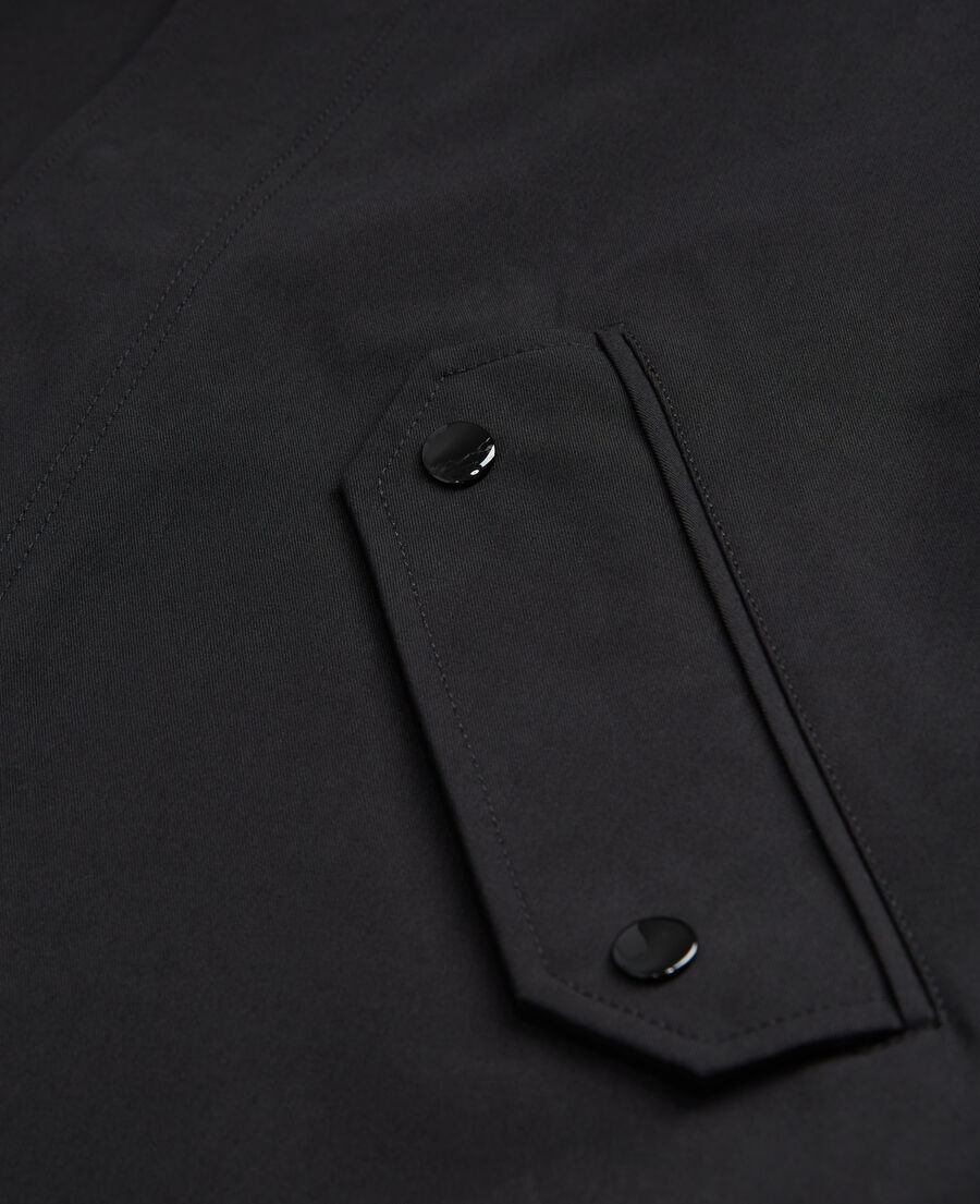 black cotton parka