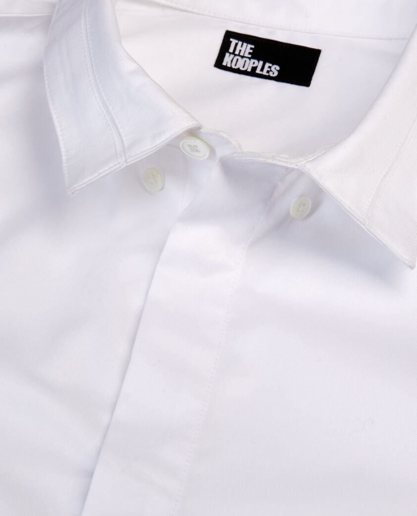 The Kooples HOMME WHITE chemise en smart twill blanche
