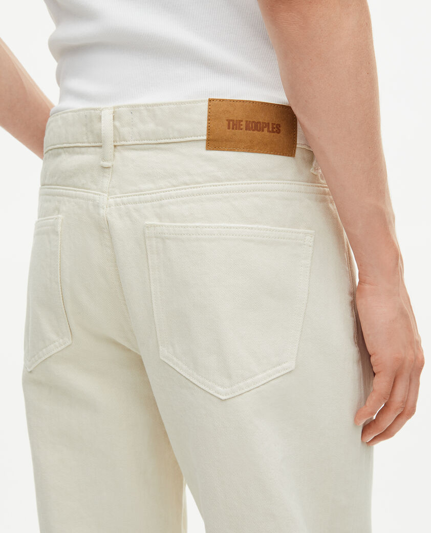 The Kooples HOMME ECRU jean droit &eacute;cru