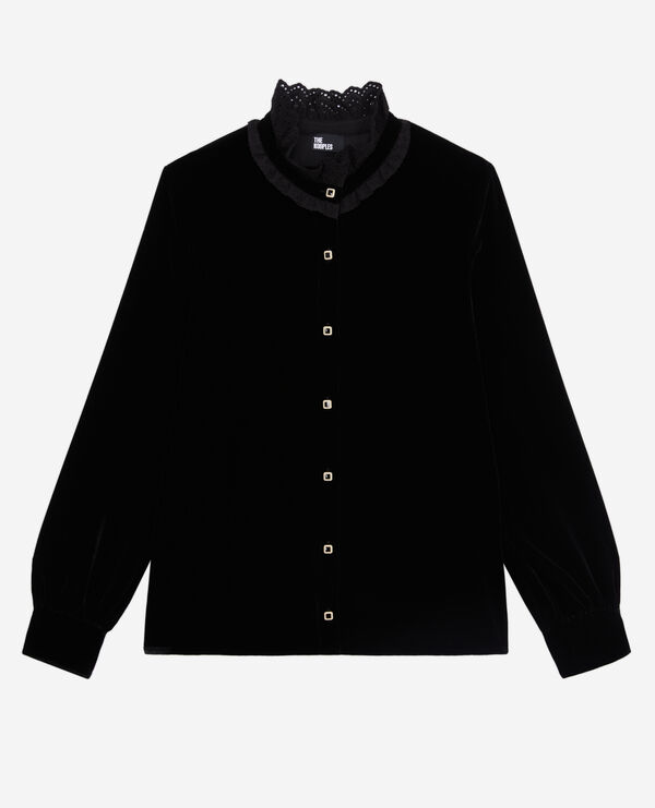black velvet shirt