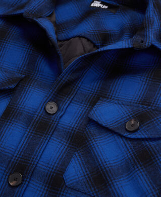 The Kooples H BLUE BLACK checkered wool-blend overshirt jacket
