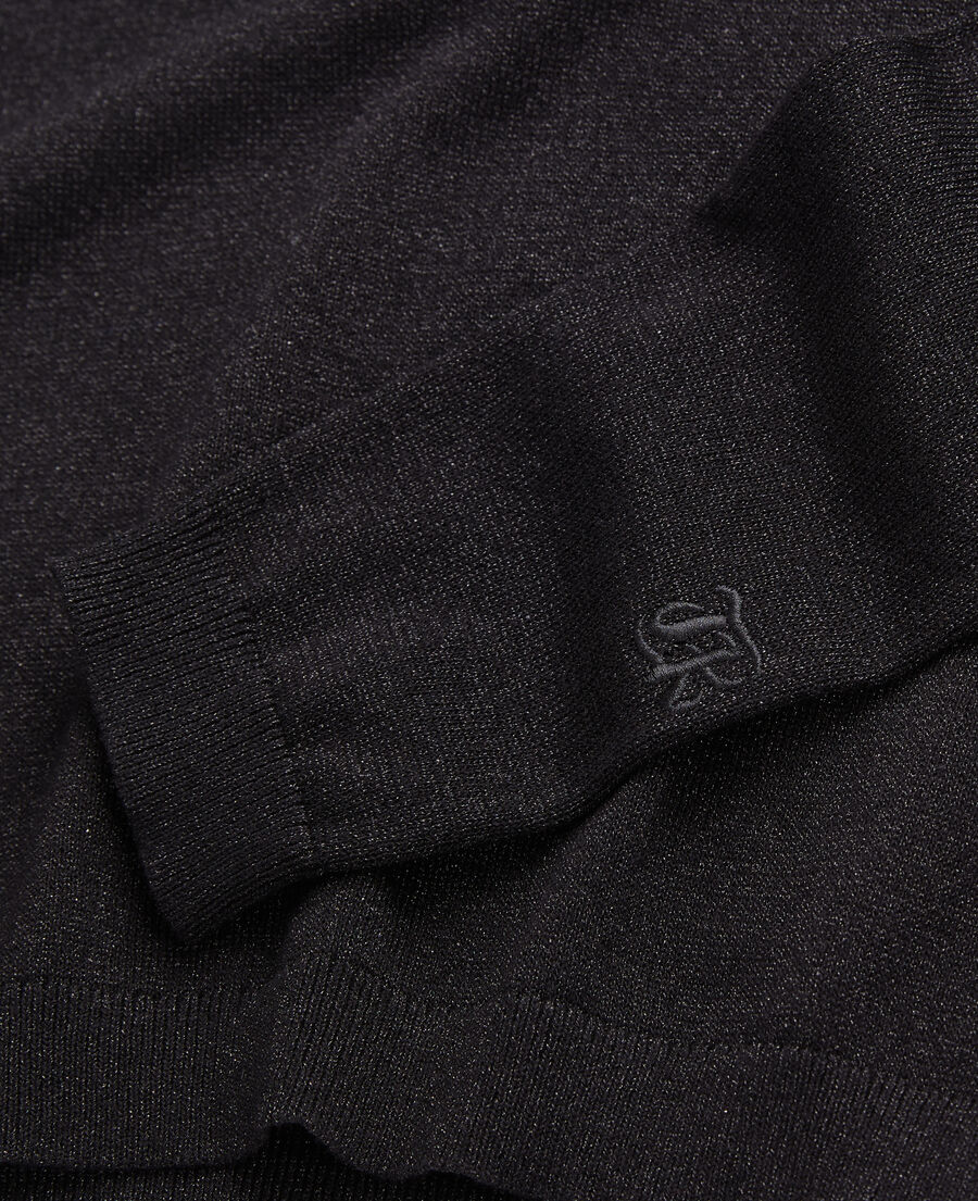 black glitter effect sweater
