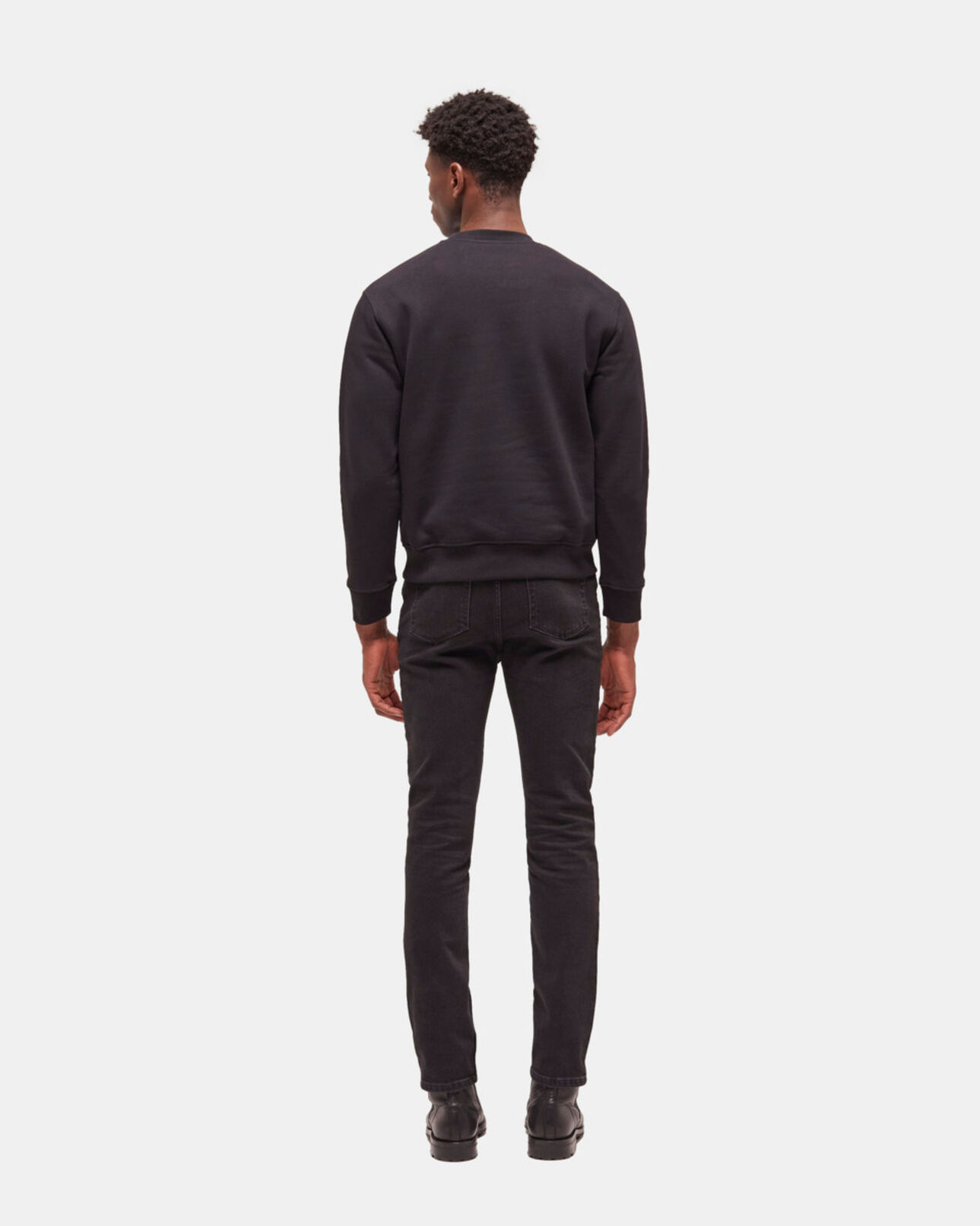 The Kooples HERREN BLACK schwarzes sweatshirt mit logo