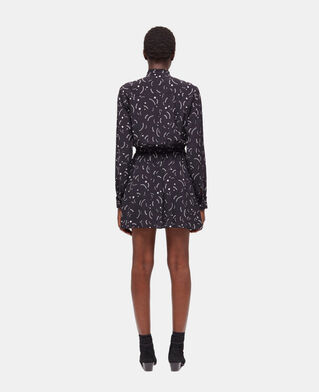 The Kooples WOMEN BLACK WHITE short printed dress