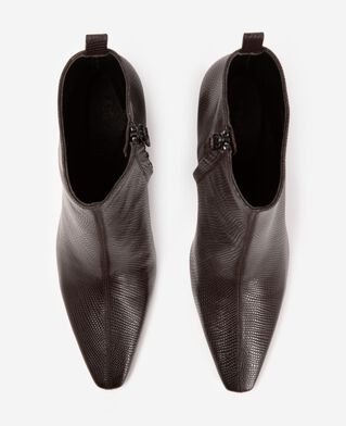 The Kooples MUJER BROWN botines de piel efecto lagarto marrón