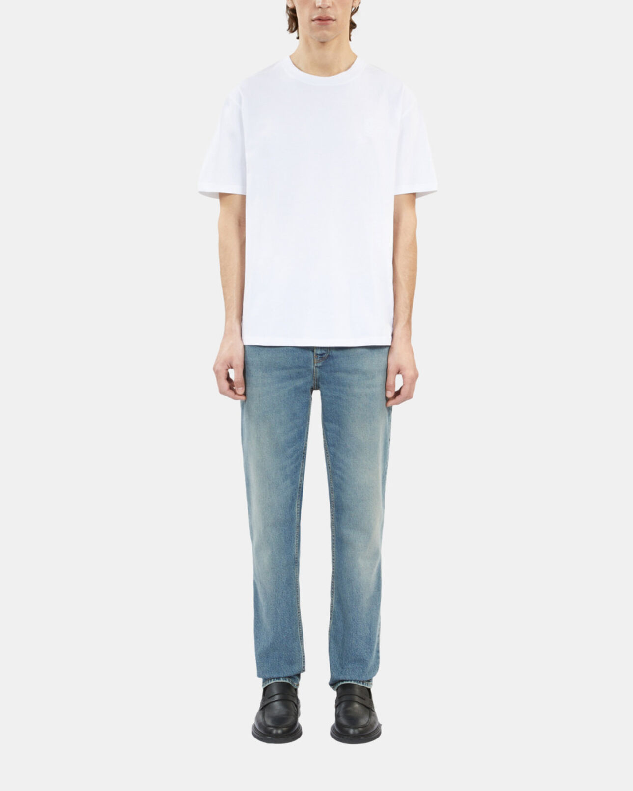 The Kooples MEN WHITE white t-shirt with logo embroidery