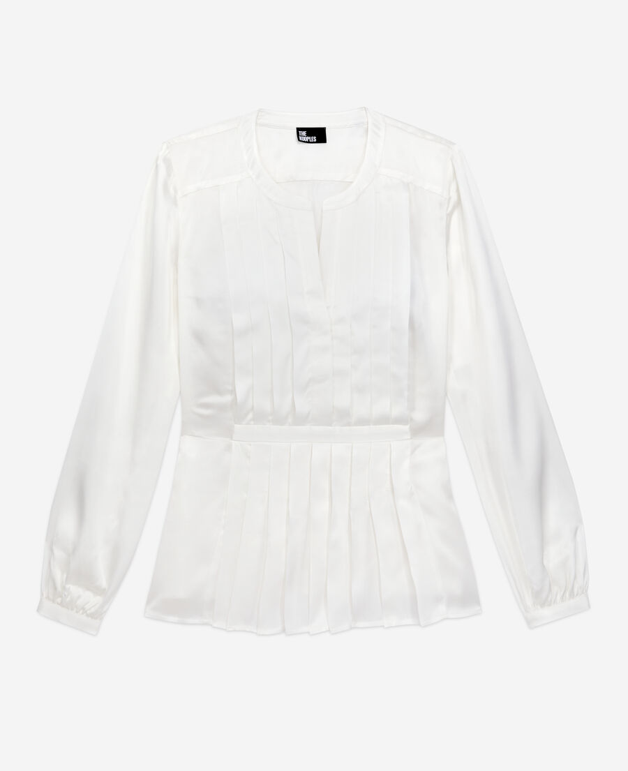The Kooples F ECRU ecru top with pleating