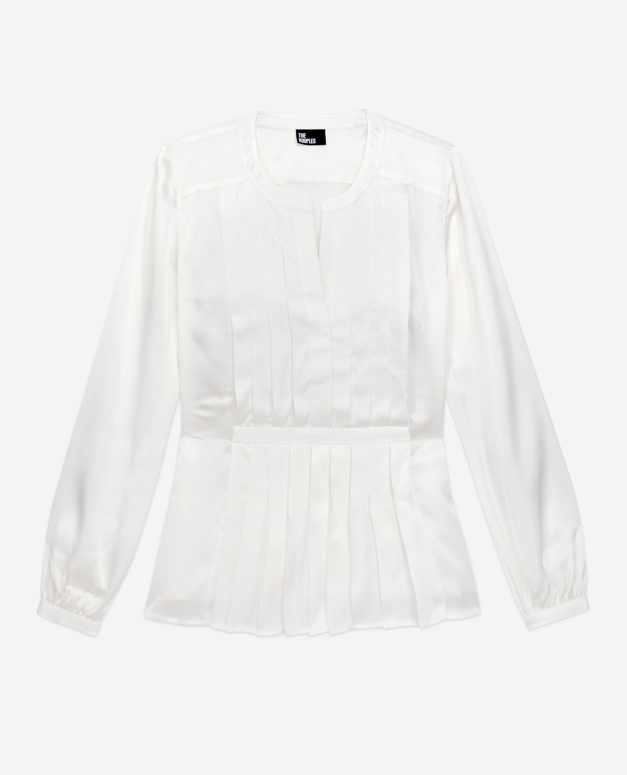Ecru top with pleating, ECRU, hi-res image number null