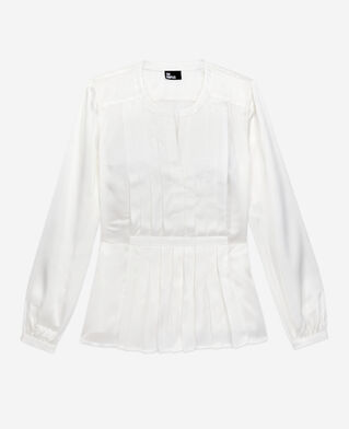 The Kooples F ECRU ecru top with pleating