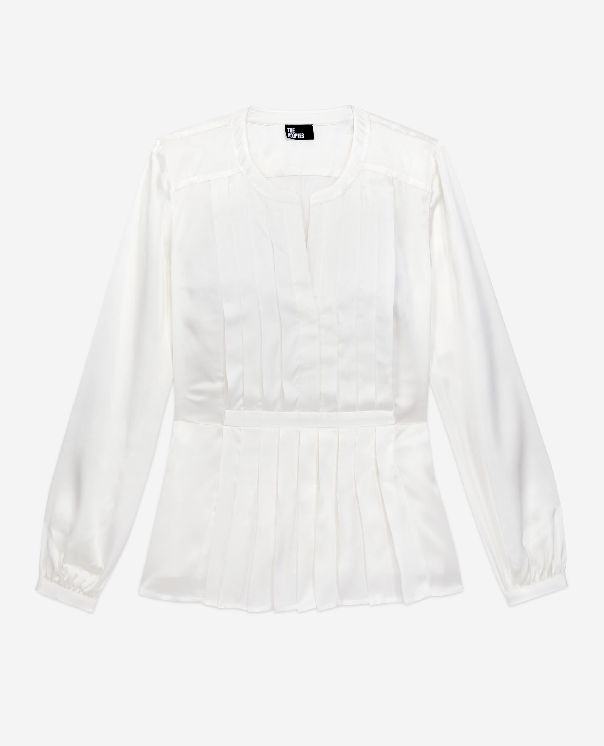 Ecru top with pleating, ECRU, hi-res image number null