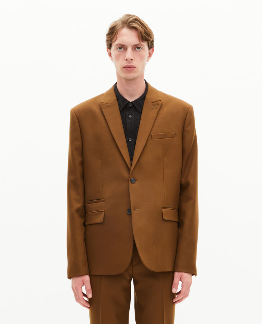 The Kooples HOMBRE TABACCO chaqueta de traje de lana marr&oacute;n