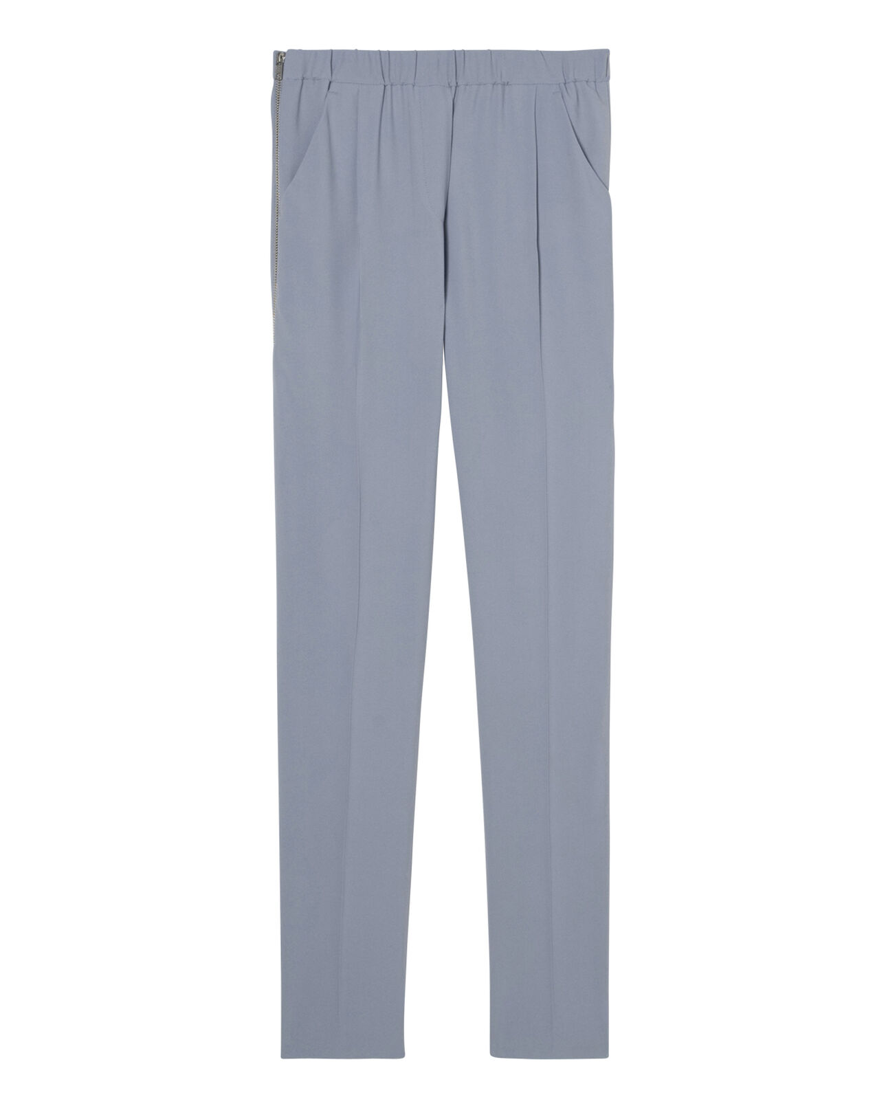 The Kooples WOMEN BLUE GREY zipped trousers