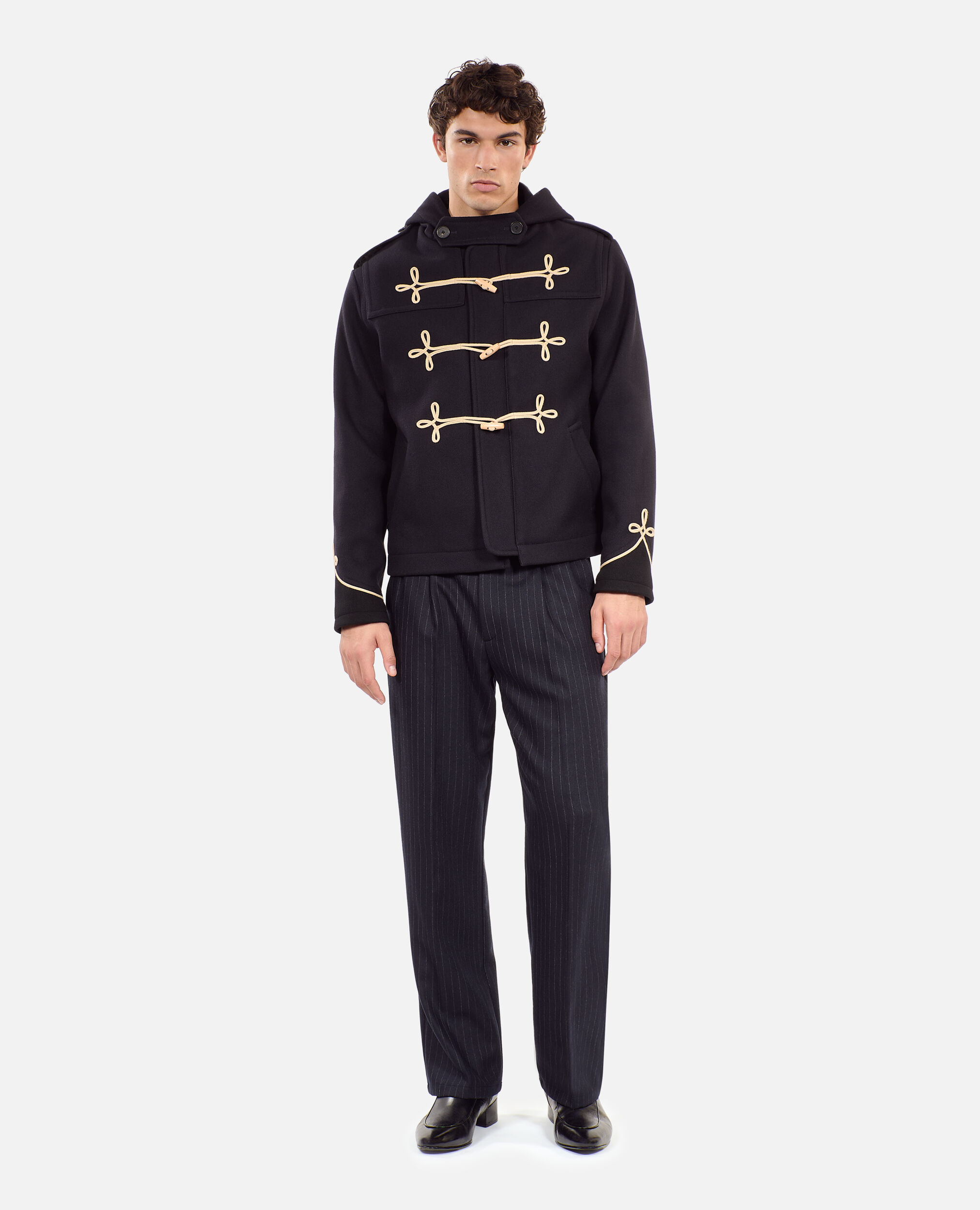 Caban corto capucha azul marino The Kooples Espana