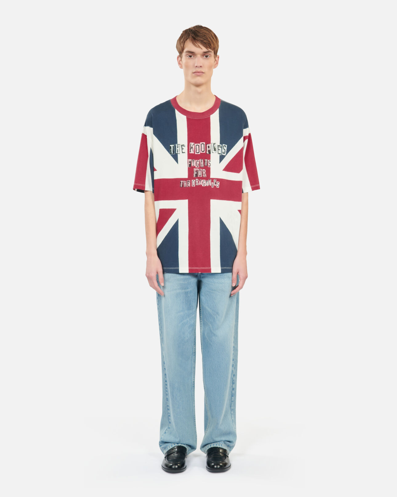 The Kooples MEN RED uk flag printed t-shirt