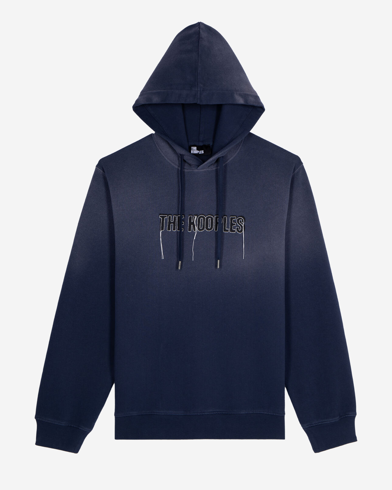 The Kooples HOMBRE DARK NAVY sudadera con logotipo azul marino desteñido