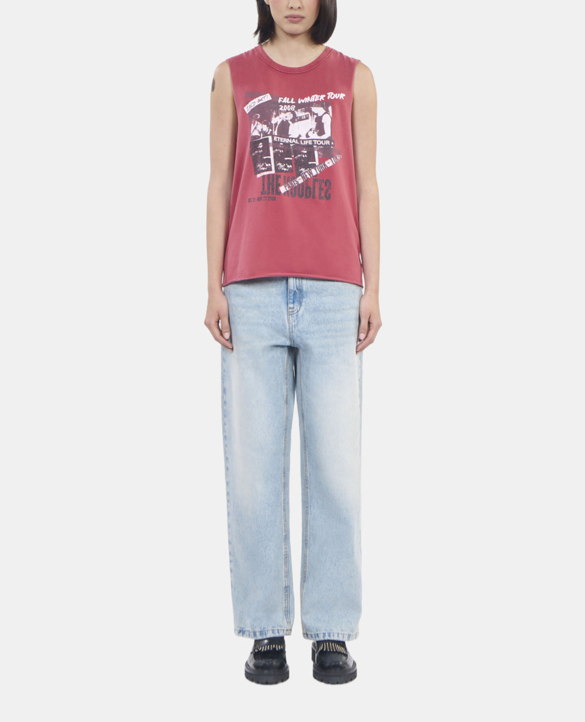 Red Eternal life tour serigraphy tank top, RUBIS, hi-res image number null