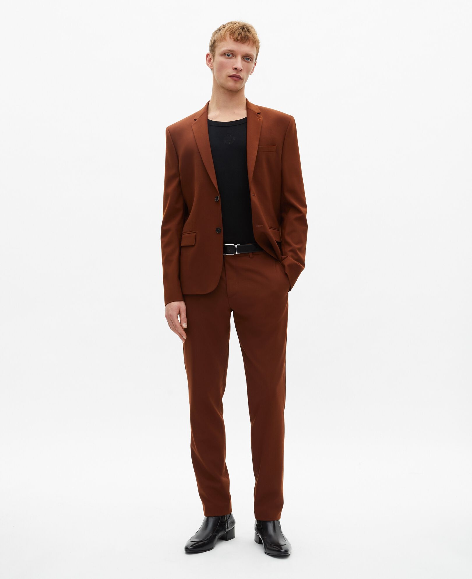 The Kooples MEN ROUILLE brown suit jacket