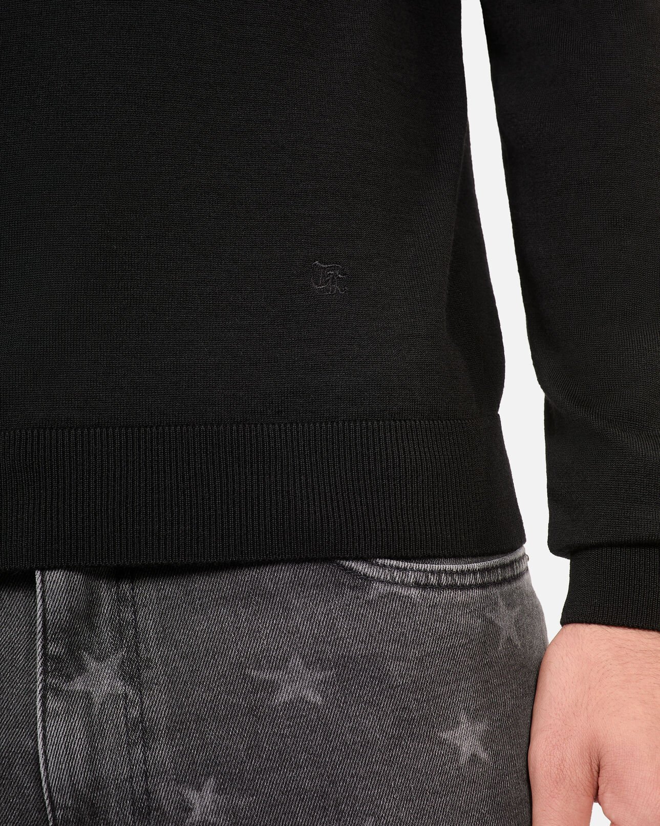 The Kooples MEN BLACK black wool sweater